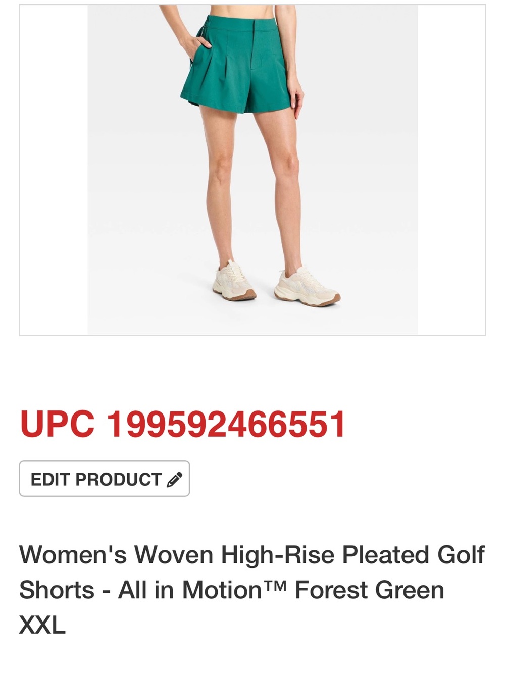all in motion Teal-Green High-Rise Golf Shorts